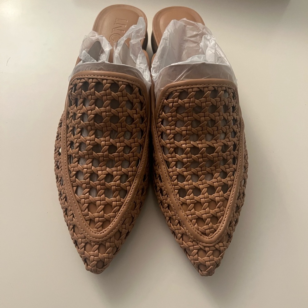 INC International Concepts Brown Woven Slip-On Loafers